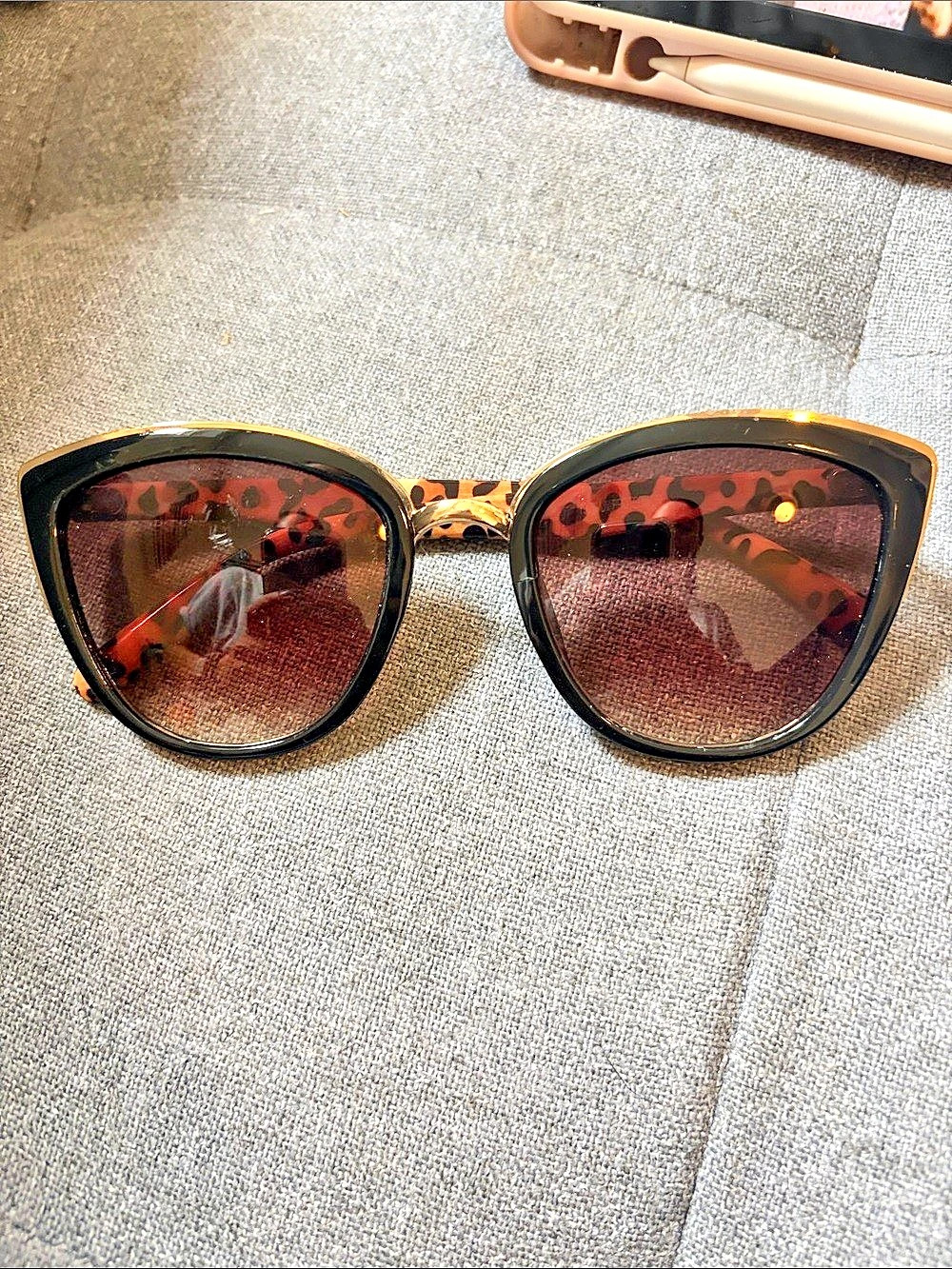 Leopard Print Cateye Sunglasses Like New